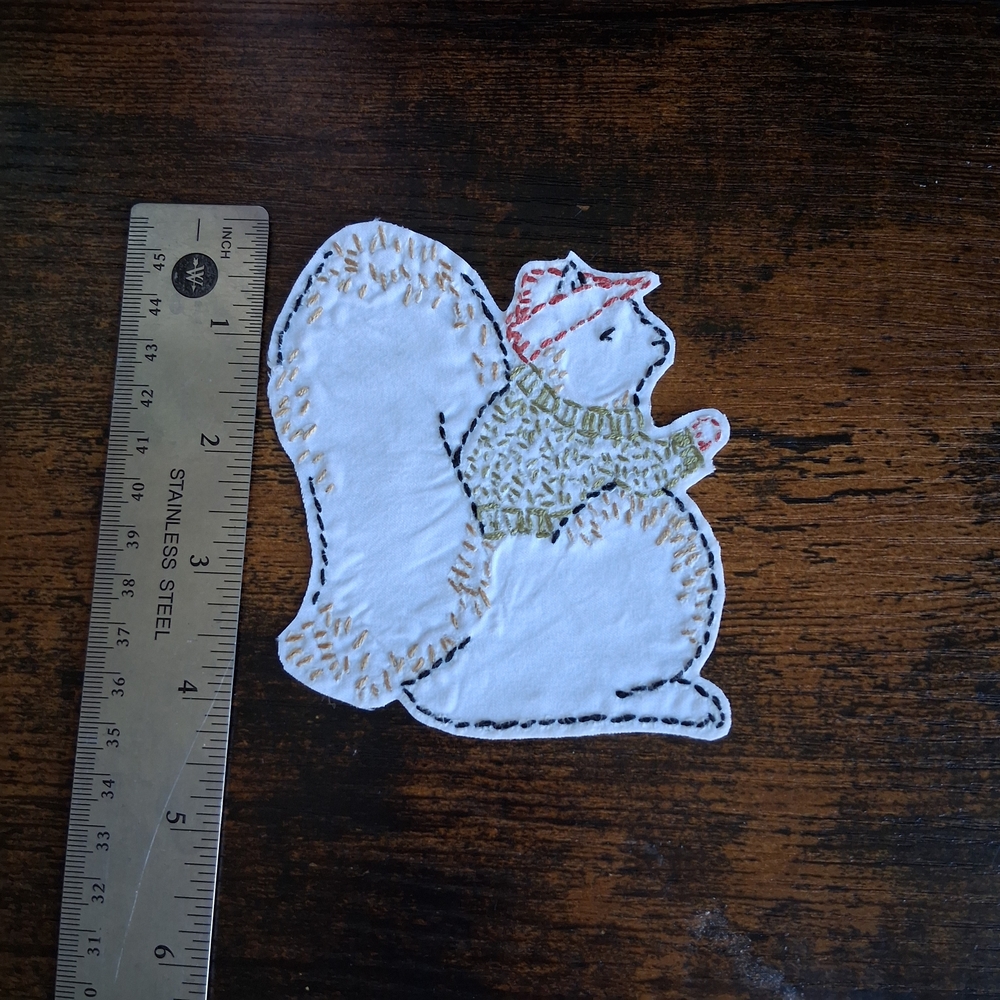 Embroidered Squirrel Patch - Multicolor - Picture 4 of 4